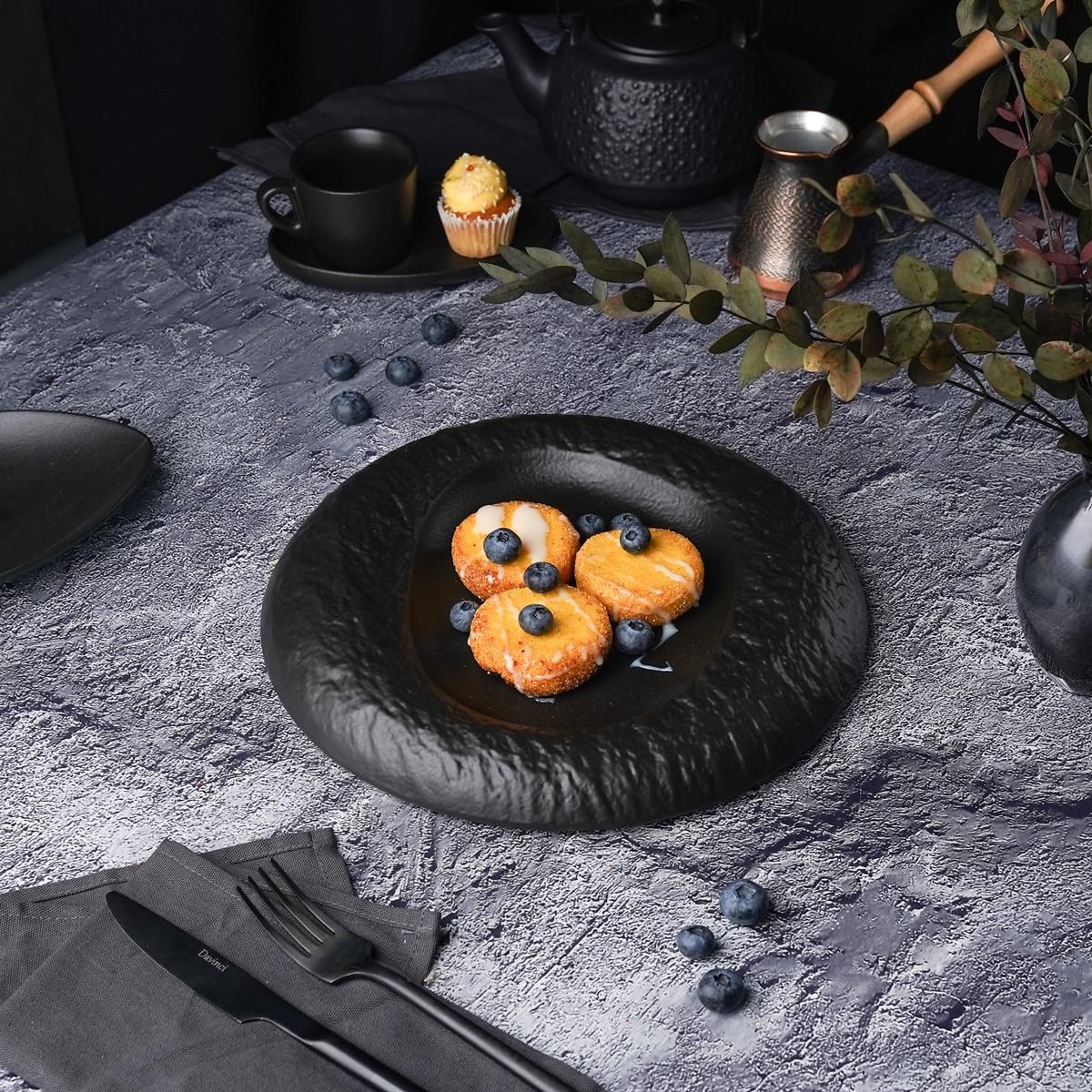 Блюдо для подачи  Black Raw Stellar 26,5*3,3 см, P.L. Proff Cuisine