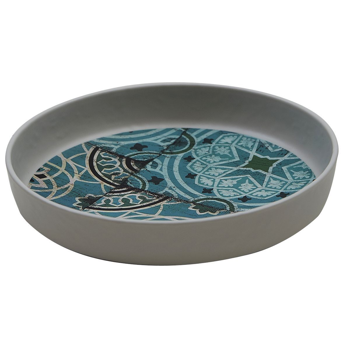 Блюдо,поднос меламиновый d=20.4см, h=4.3 см, Damask Blue,  P.L.