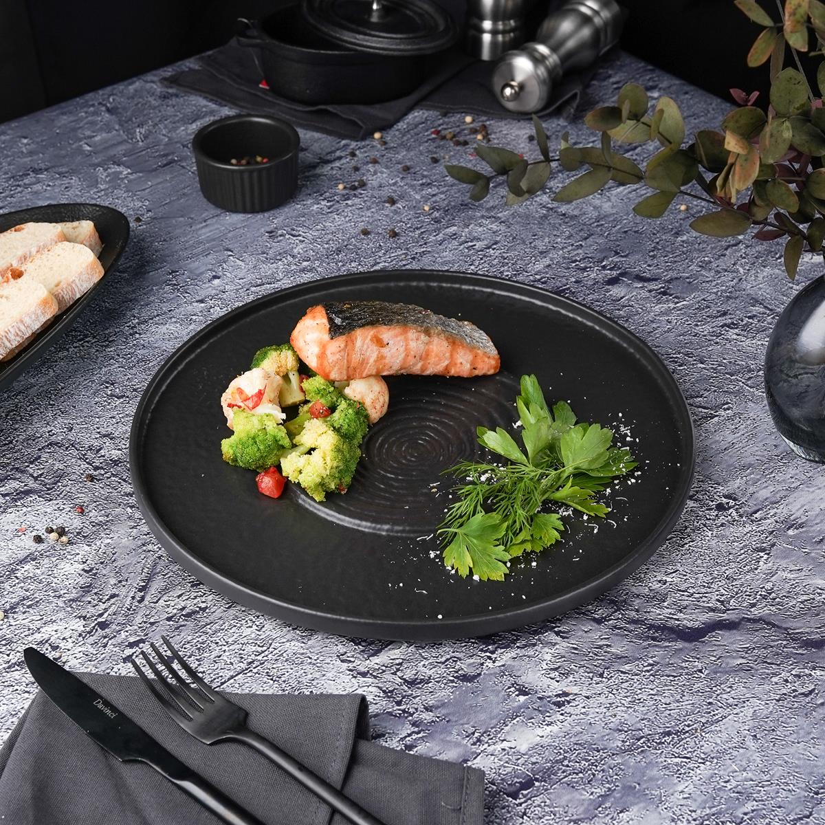 Блюдо  Black Raw Steller для подачи d=30 см, h=2 см, P.L. Proff Cuisine
