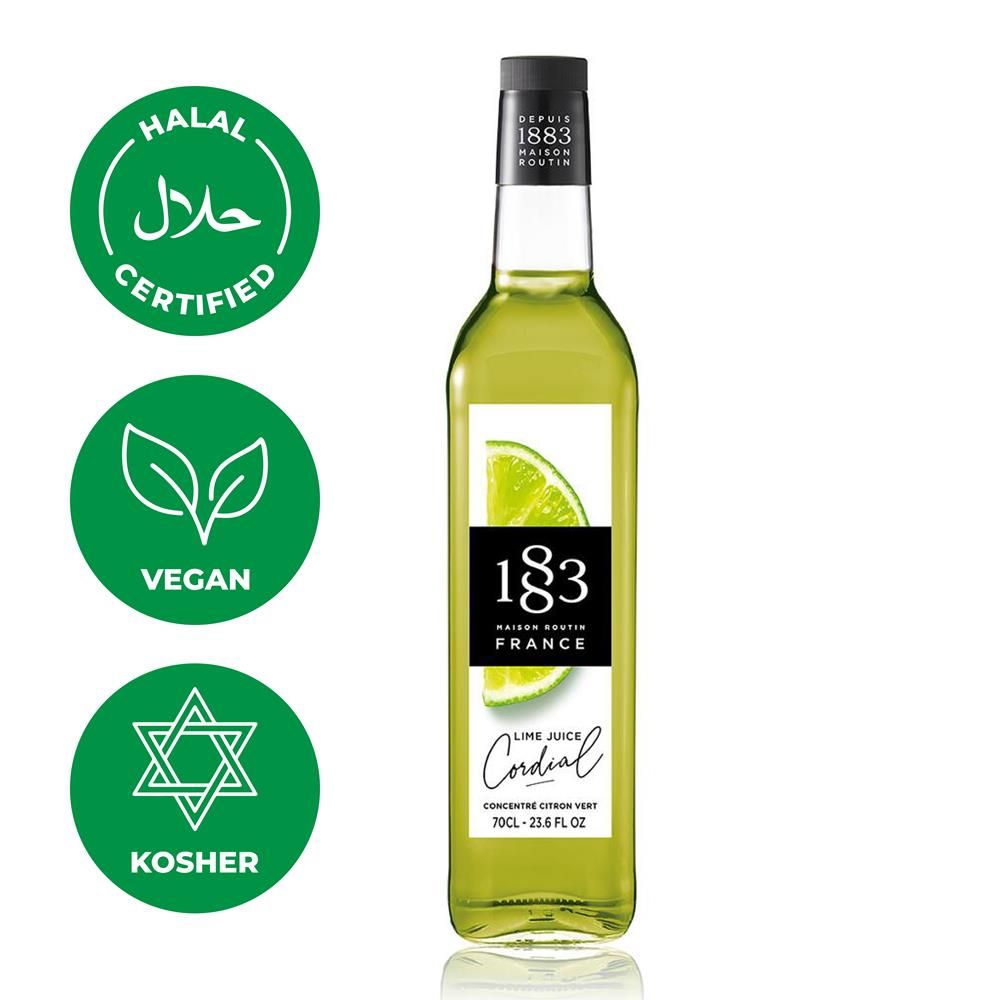 Сироп 1883 Maison Routin Сироп из Лайма и Желтого Лимона  (Lime Juice Cordial), 0.7 л, стекло