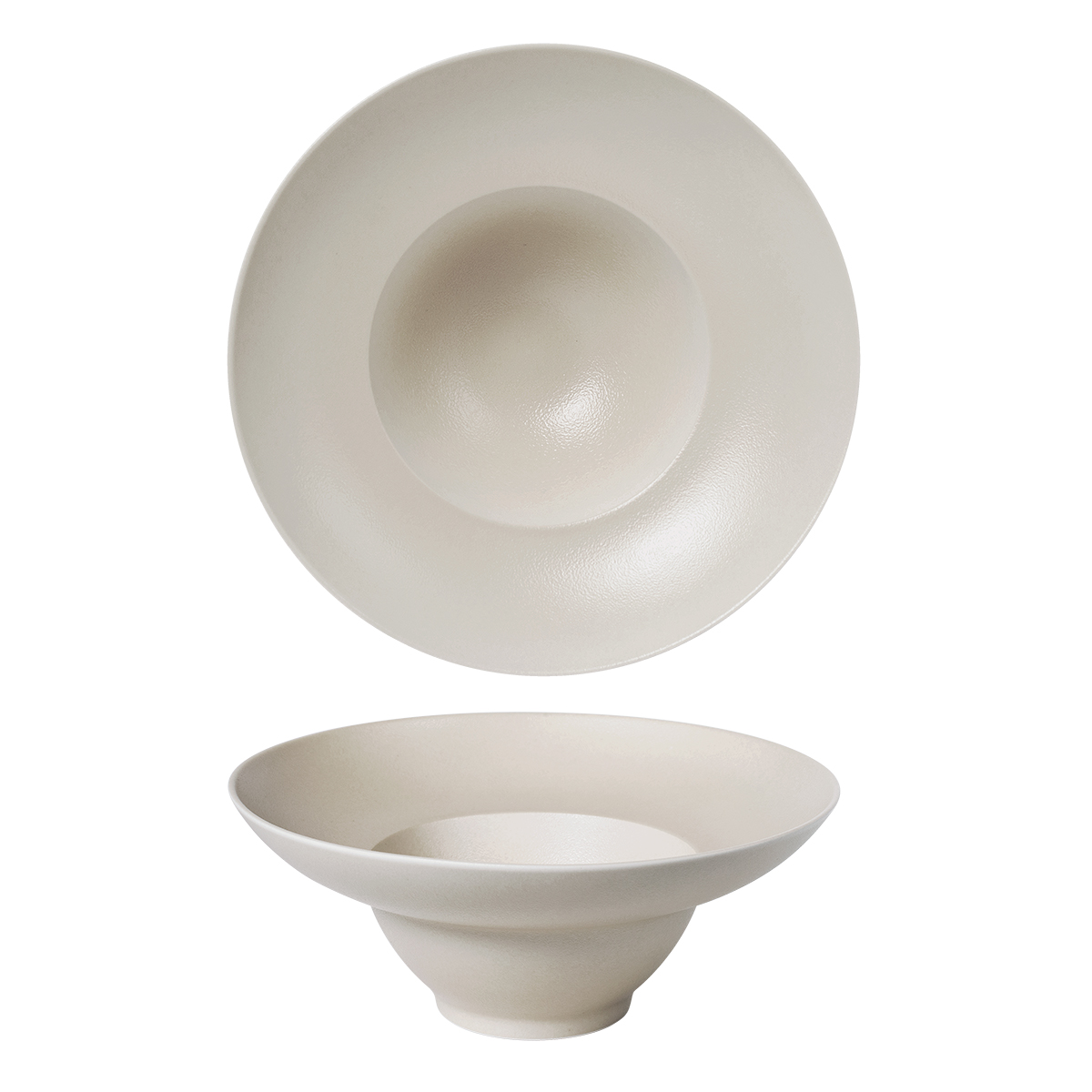 Тарелка глубокая d=24 cм, 400 мл, фарфор "NOBLE" серия "Fine Plus-Light Grey"